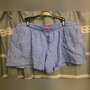 Lilly Pulitzer Blue Linen Shorts XL
